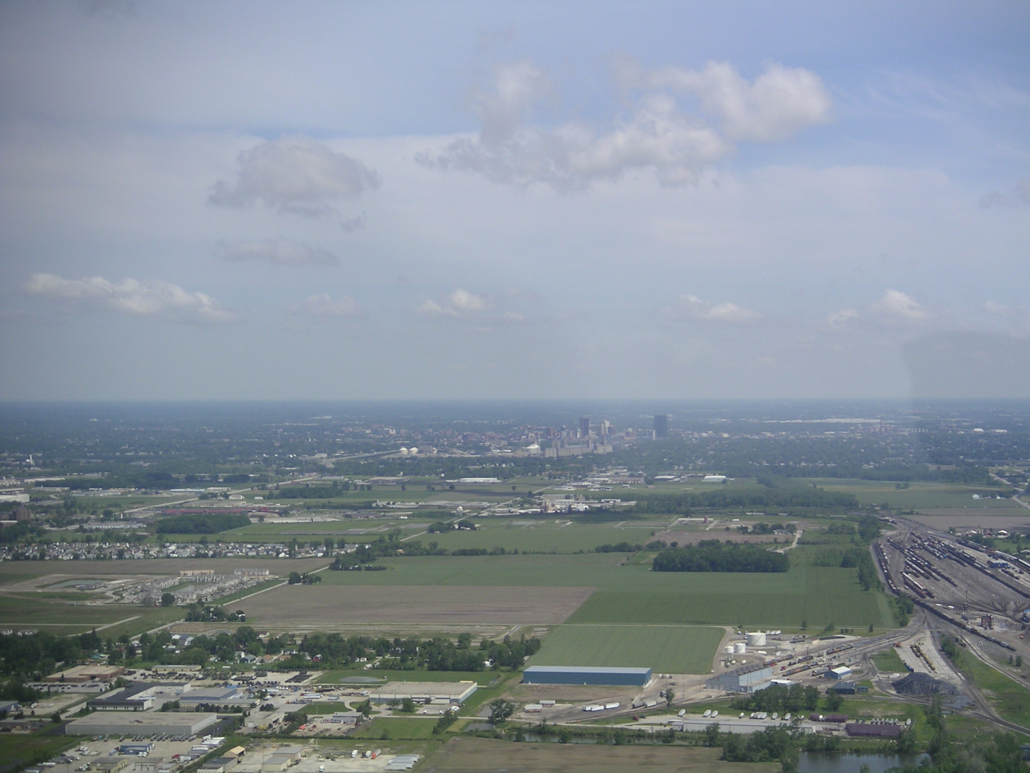 Downtown Toledo in the distance